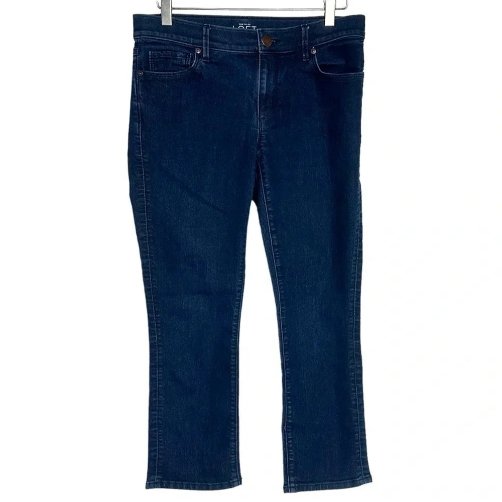 LOFT Modern Kick Crop Jeans Dark Wash Size 28/6